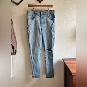 Levi’s Mile High Super Skinny Light-wash Jeans